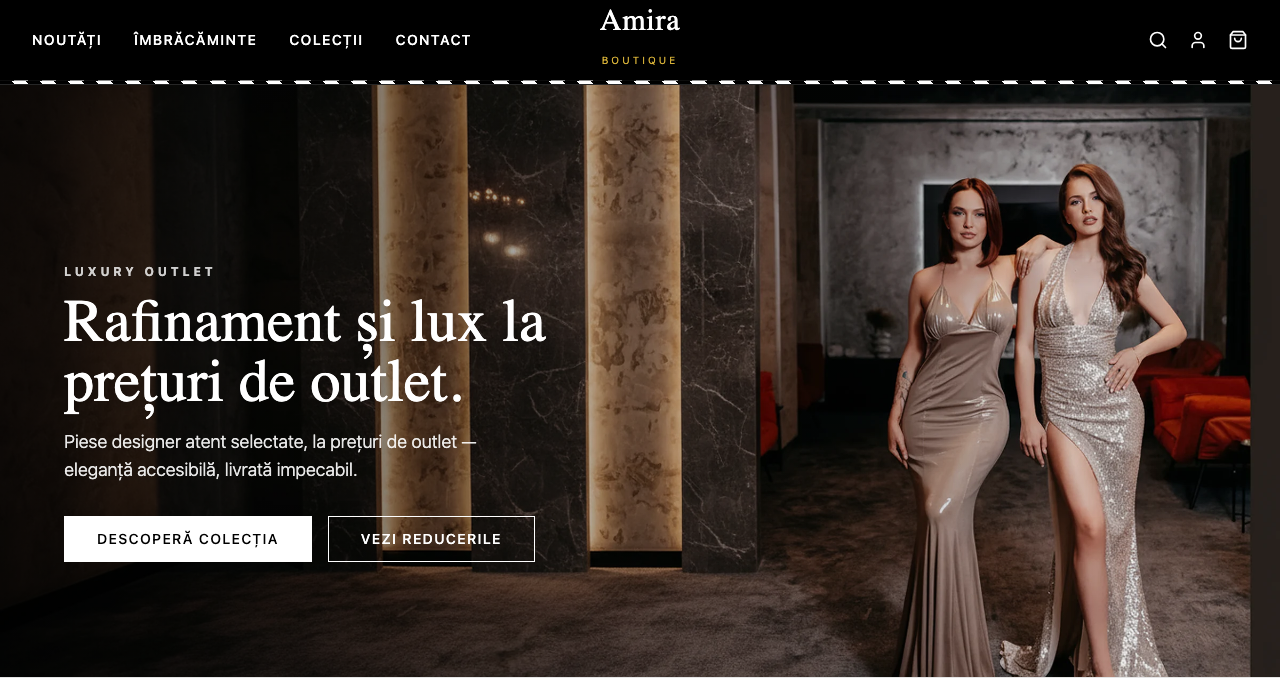 Amira Boutique — website firmă realizat de Website Firma (portofoliu)